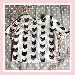 ❣️NEW❣️EUC Moon Collection Cat Lover Blouse